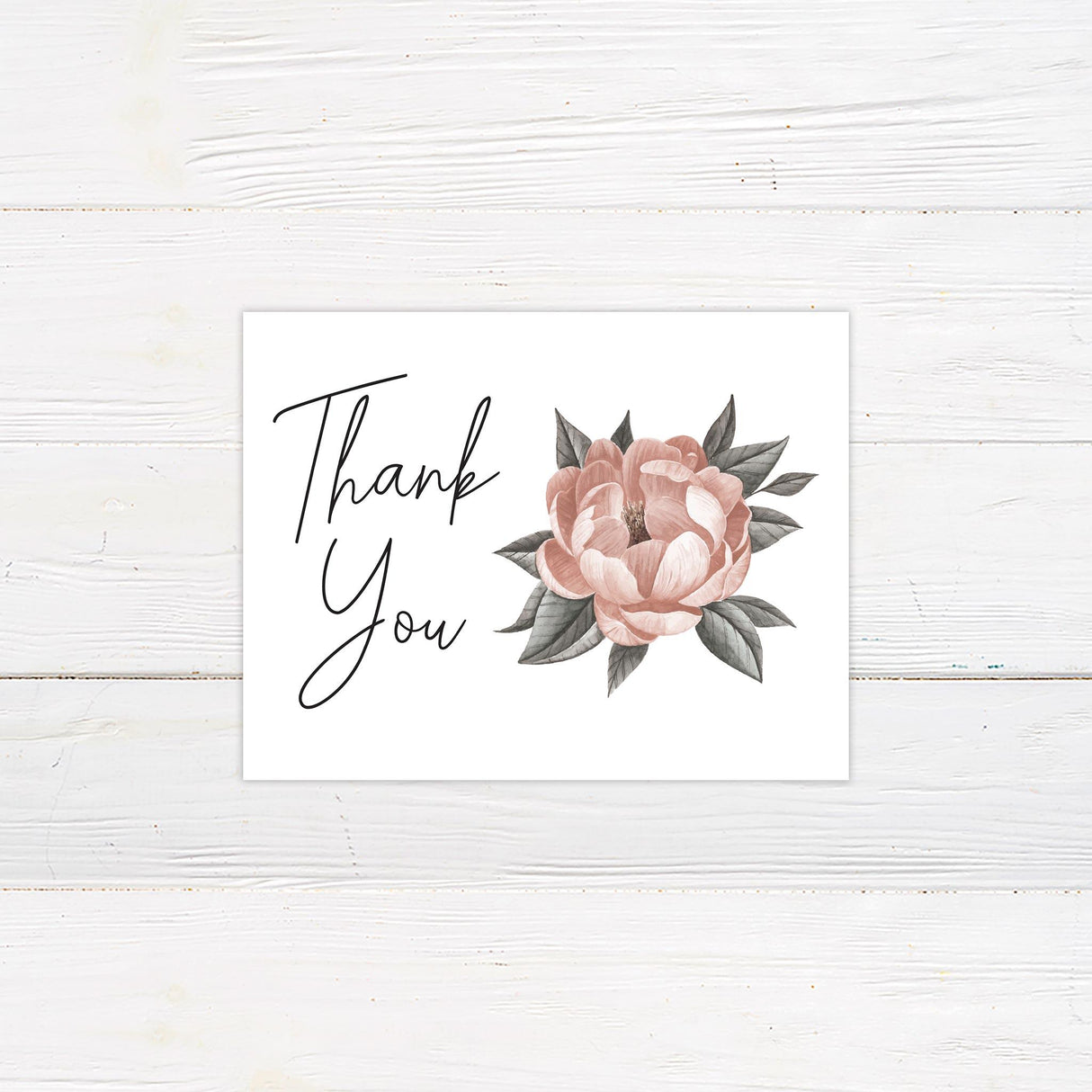 Single Bloom Thank You Card - goprintplus