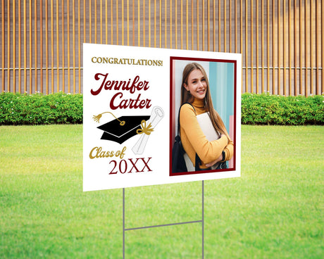 Single Snapshot Graduation Yard Sign - goprintplus