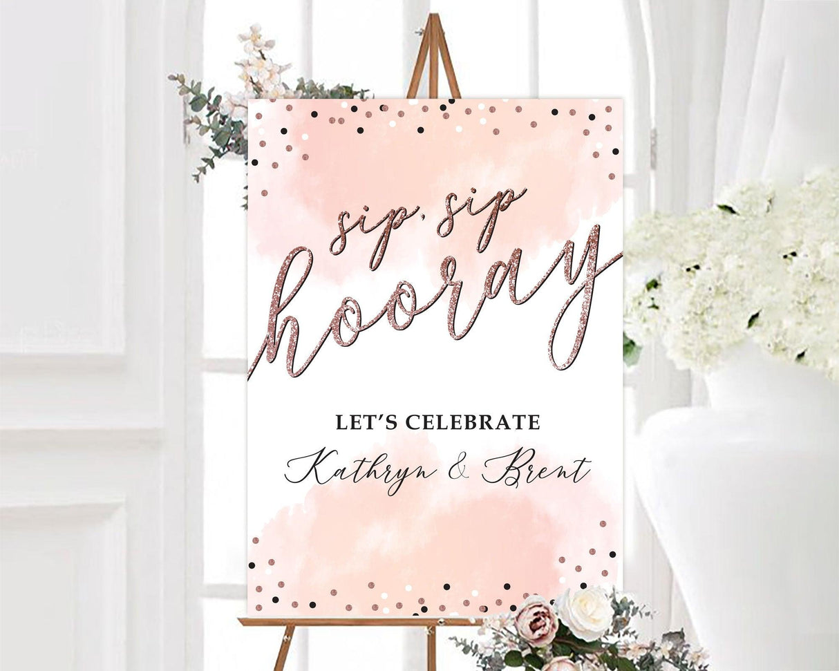 Sip Sip Hooray Invitation - goprintplus