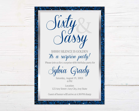 Sixty Year Birthday Invitation - goprintplus