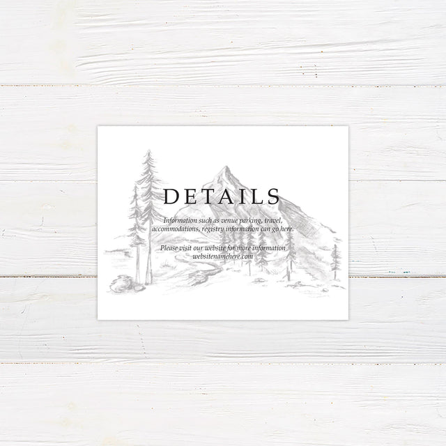 Sketched Mountainside Details Cards - goprintplus