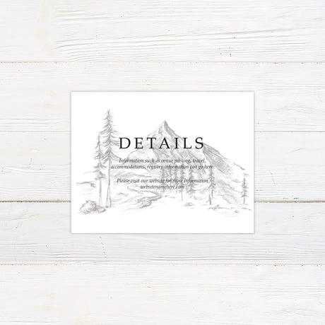 Sketched Mountainside Invitations - goprintplus