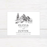 Sketched Mountainside Invitations - goprintplus