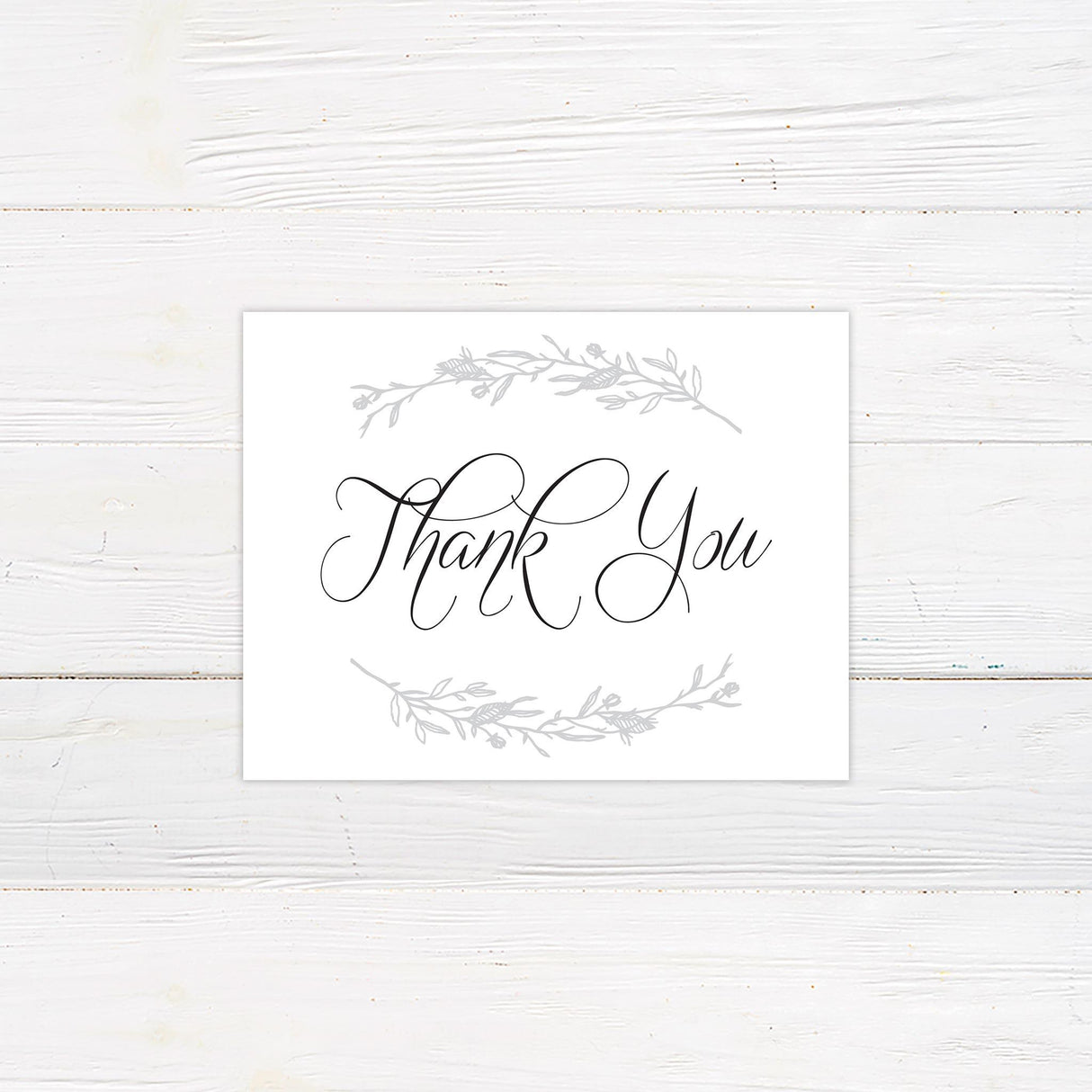 Sketched Vine Thank You Card - goprintplus