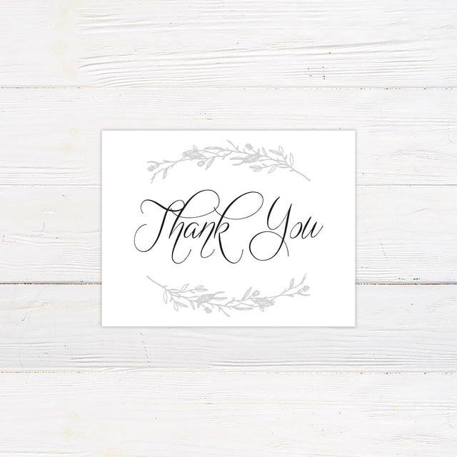 Sketched Vine Thank You Card - goprintplus