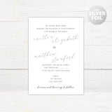 Slanted Script Foil Invitation - goprintplus