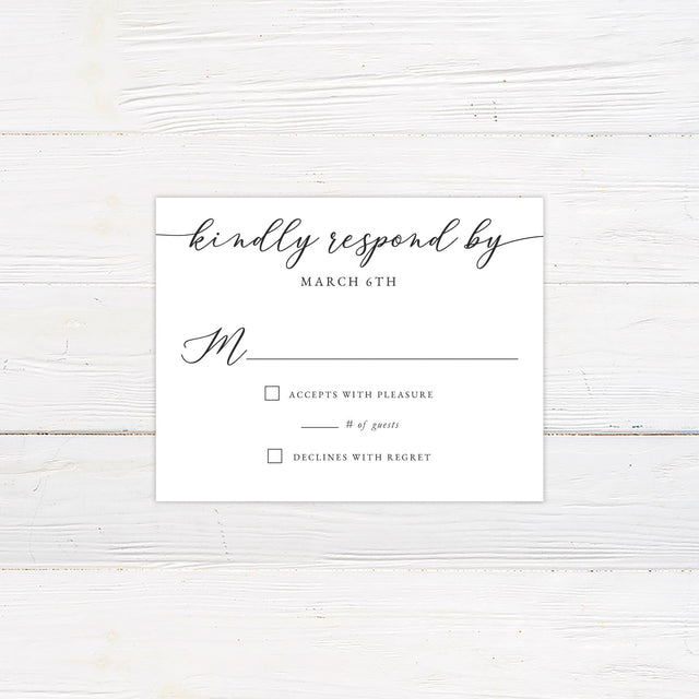 Slanted Script RSVP - goprintplus