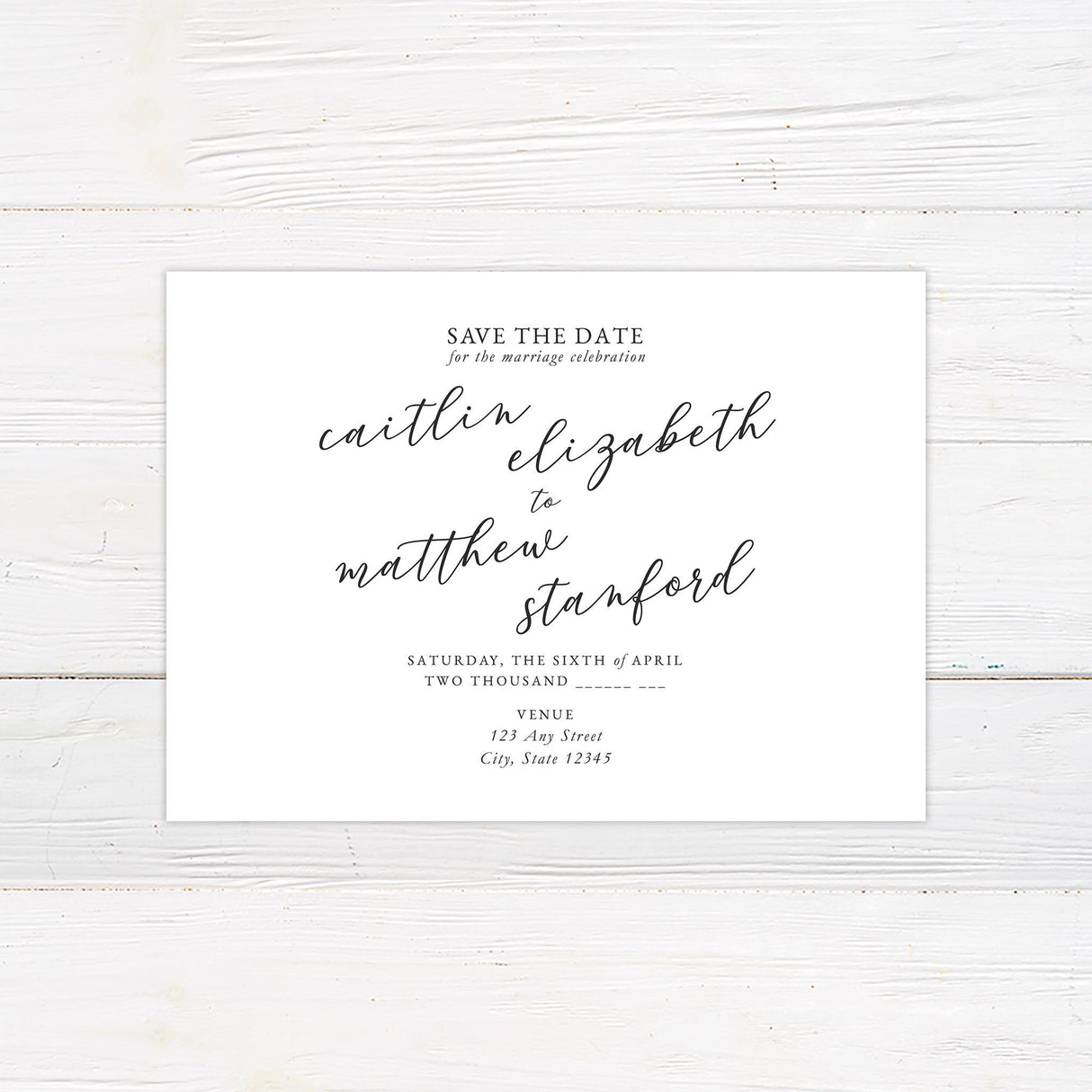 Slanted Script Invitations - goprintplus