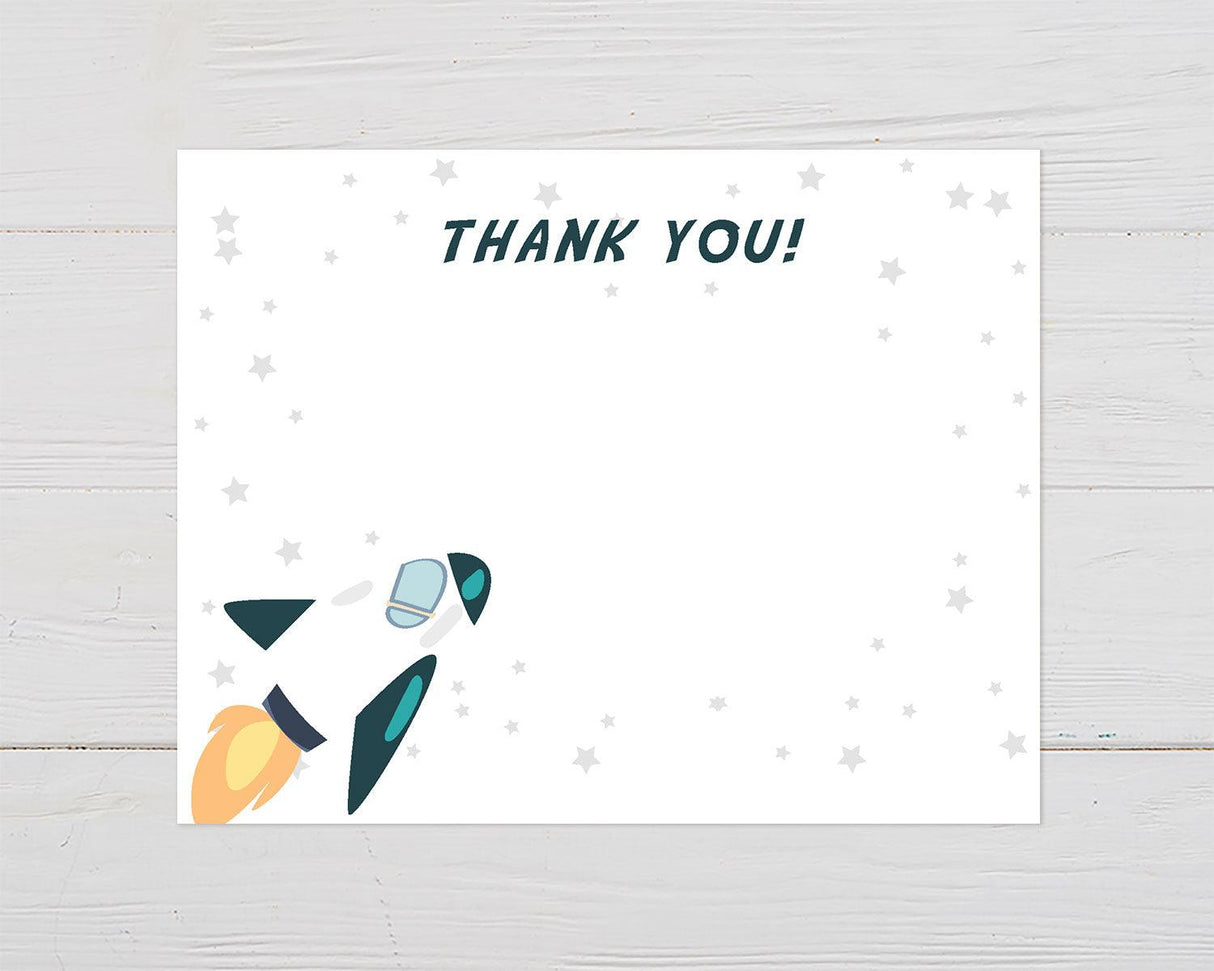 Soaring Rocket Thank You Card - goprintplus