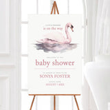 Soft Pink Swan Shower Invitation