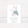 Invitación suave para baby shower de conejo