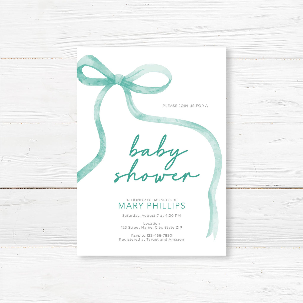 Soft Ribbon Invitation