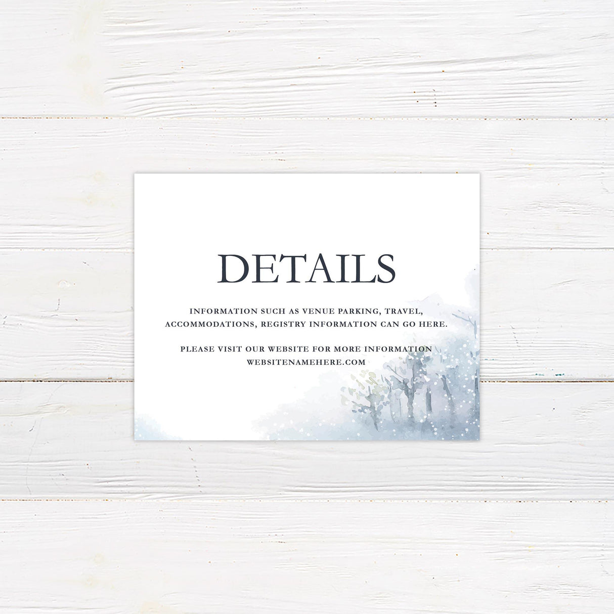 Soft Snowfall Details Cards - goprintplus