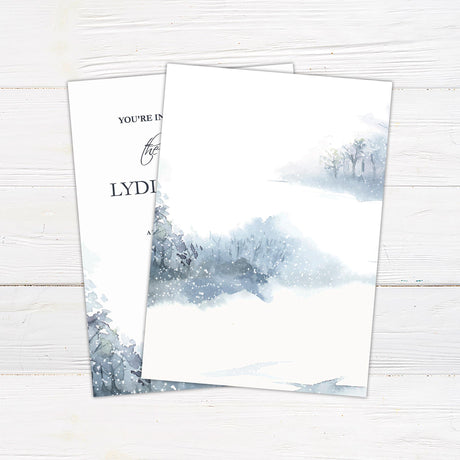 Soft Snowfall Invitations - goprintplus