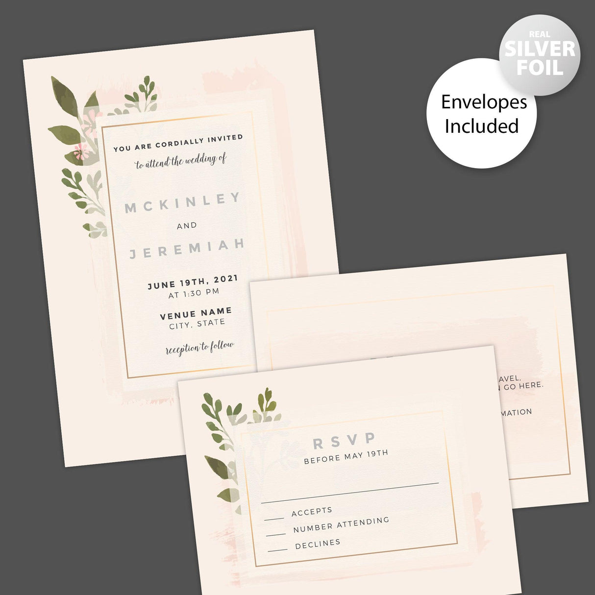 Soft Touch Foil Invitation - goprintplus