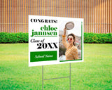 Solid Background Photo Graduation Yard Sign - goprintplus