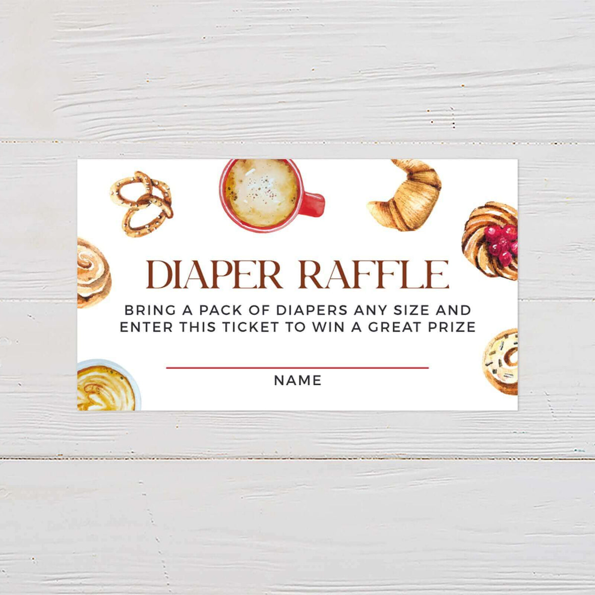 Something Sweet is Brewing Diaper Raffle Ticket – Go Print Plus
