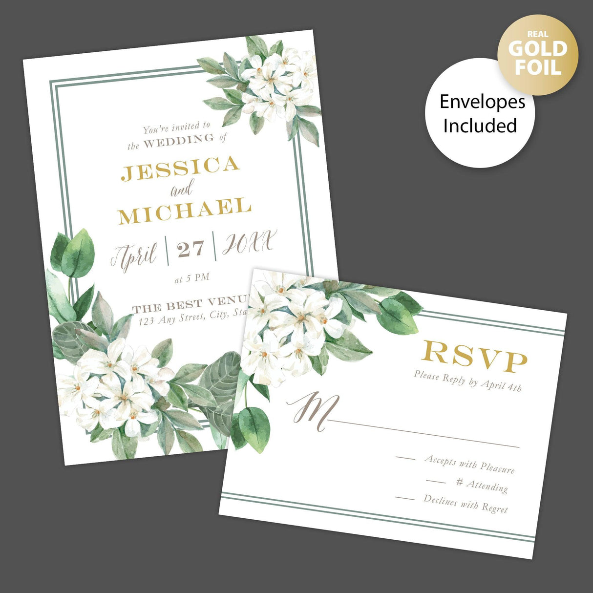 Southern Belle Foil Invitation - goprintplus