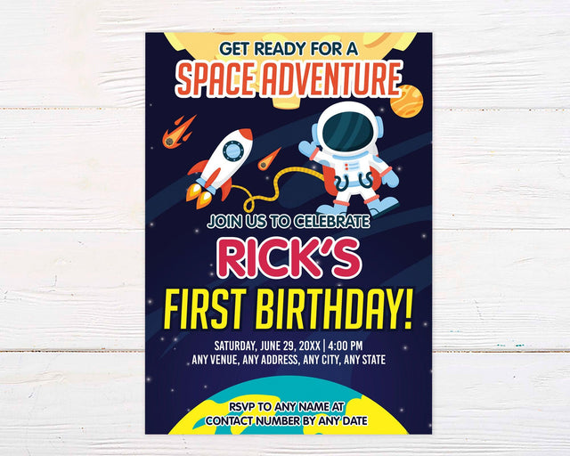 Space Adventure Invitation - goprintplus