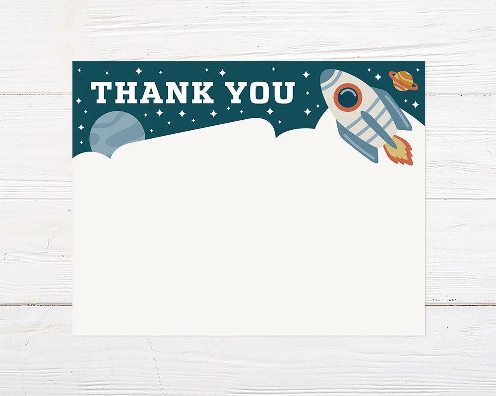 Space Party Thank You Card - goprintplus