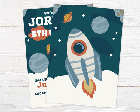 Space Party Invitation - goprintplus