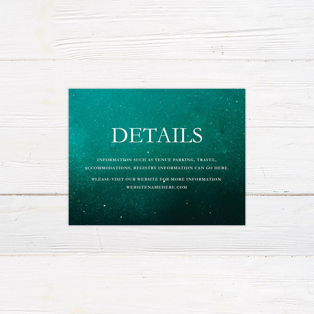 Sparkling Emerald Details Cards - goprintplus