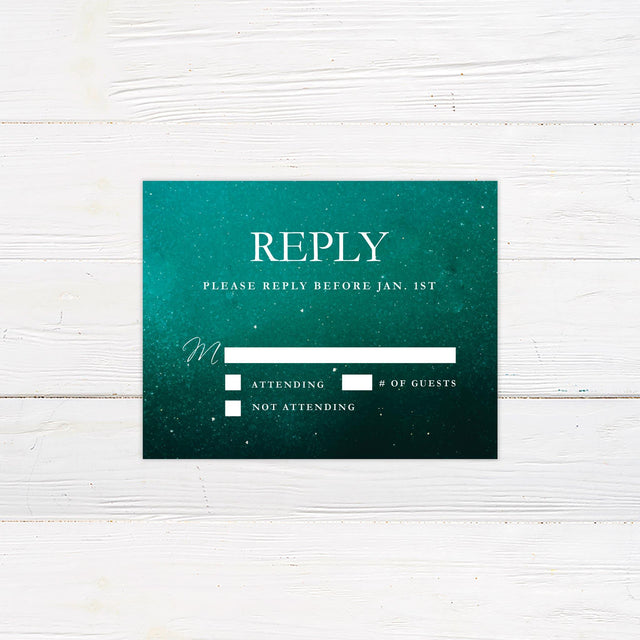 Sparkling Emerald RSVP - goprintplus