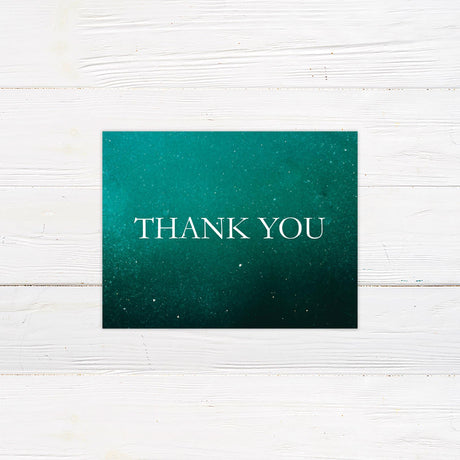 Sparkling Emerald Thank You Card - goprintplus