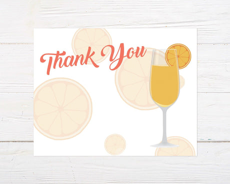 Sparkling Mimosa Thank You Card - goprintplus