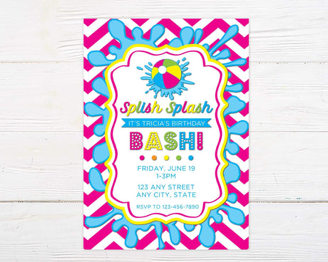 Splish Splash Birthday Invitation - goprintplus