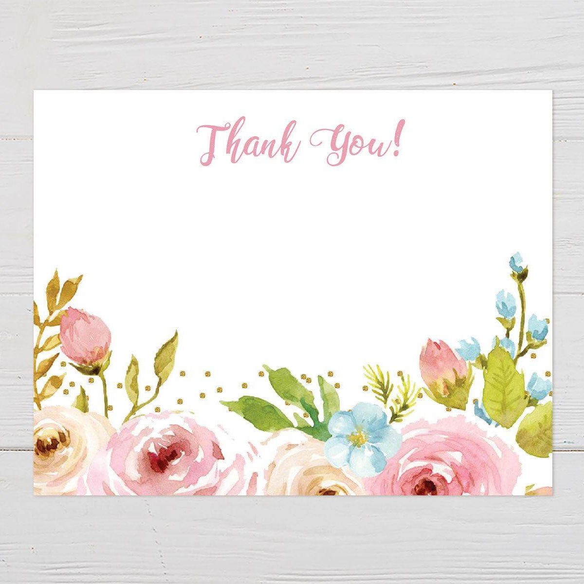 Spring Blossoms Thank You Card | Go Print Plus
