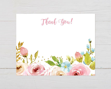 Spring Blossoms Thank You Card - goprintplus