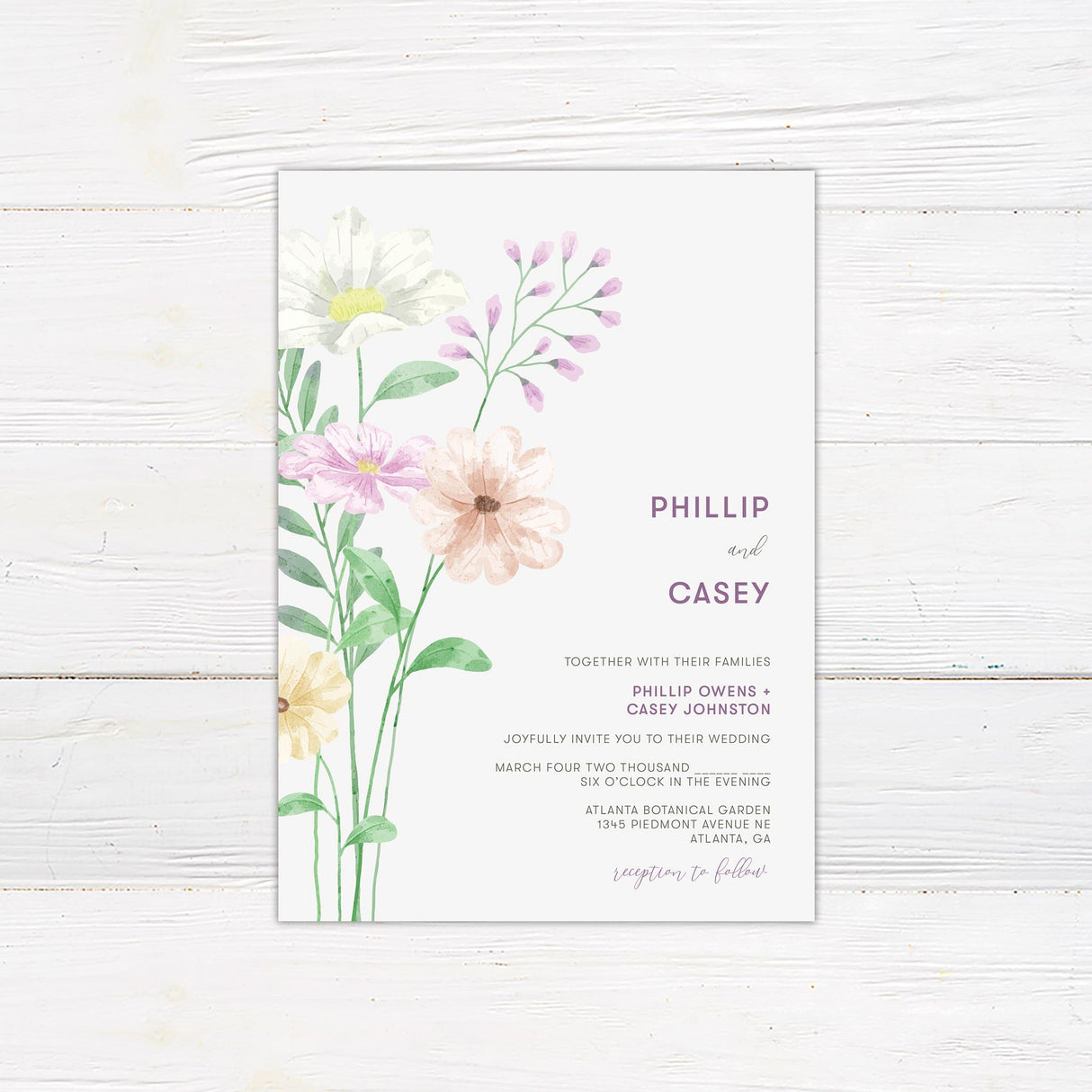 Spring Bouquet Invitation - goprintplus