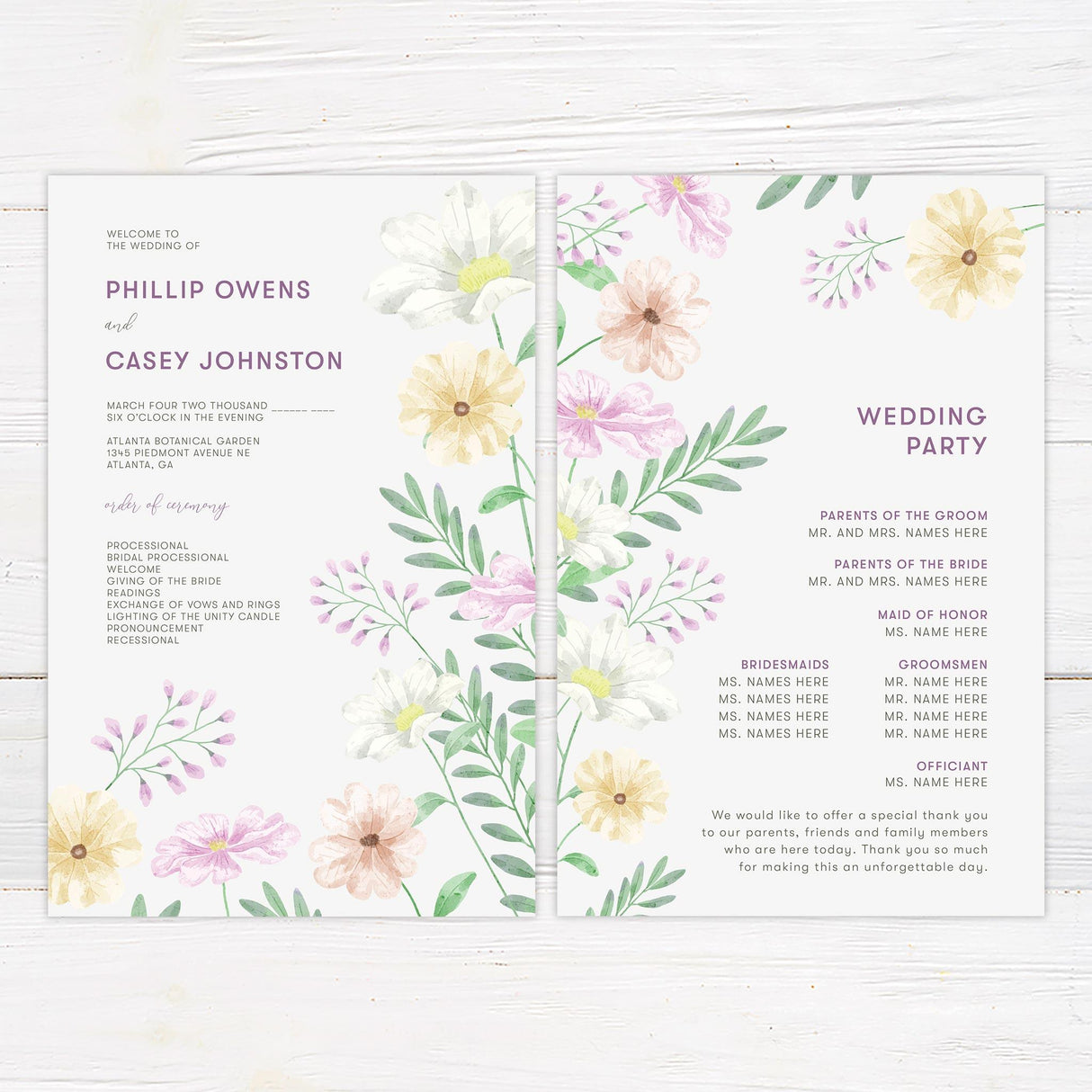 Spring Bouquet Invitation - goprintplus