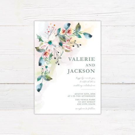 Spring Floral Spray Invitations - goprintplus