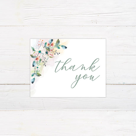 Spring Floral Spray Thank You Card - goprintplus