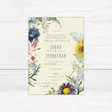 Spring Wildflower Invitations - goprintplus