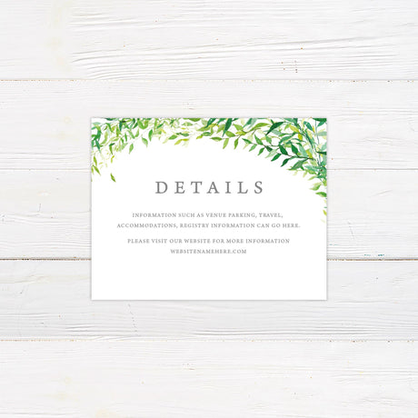 Sprinkled Leaves Details Cards - goprintplus