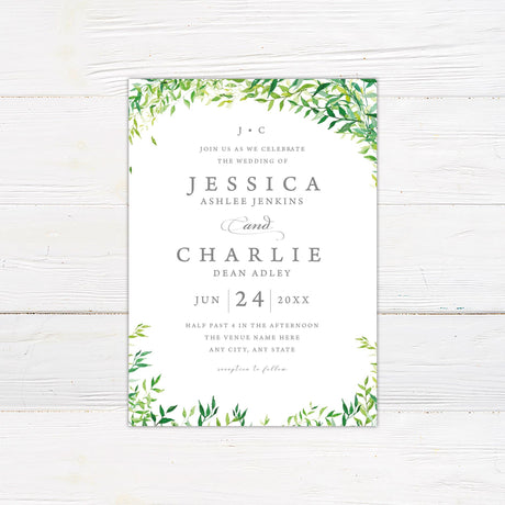 Sprinkled Leaves Invitations - goprintplus