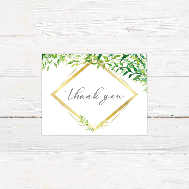 Sprinkled Leaves Thank You Card - goprintplus