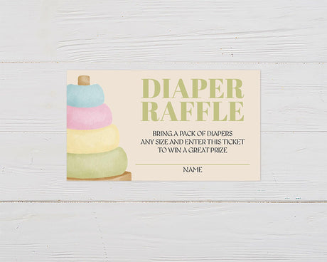 Stacking Rings Diaper Raffle Ticket - goprintplus