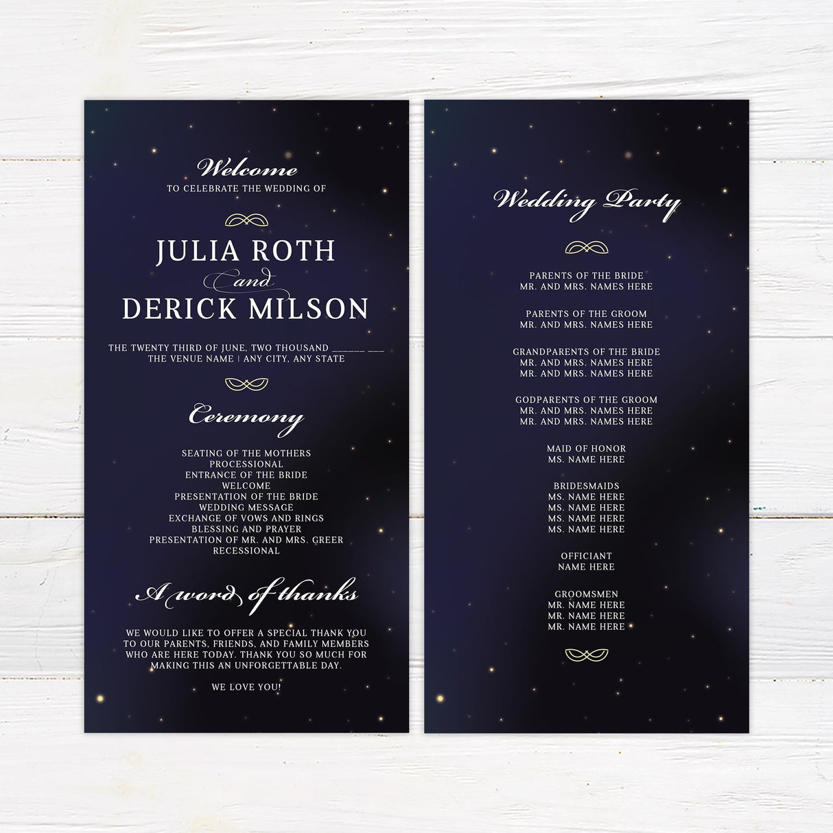 Starry Night Invitations - goprintplus