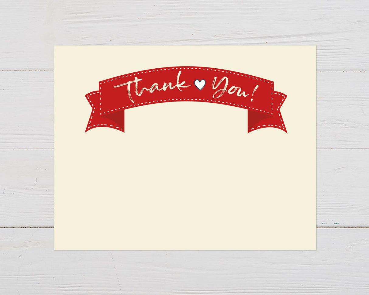 Stars and Stripes Thank You Card - goprintplus