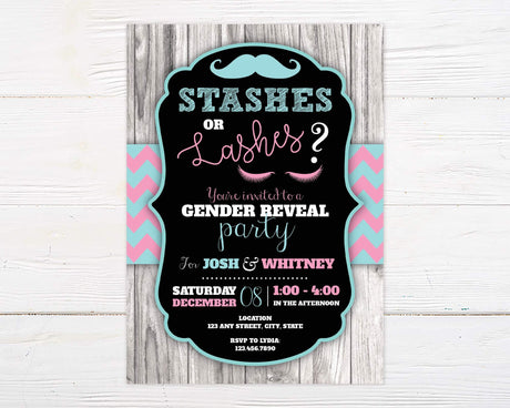 Stashes or Lashes Gender Reveal - goprintplus