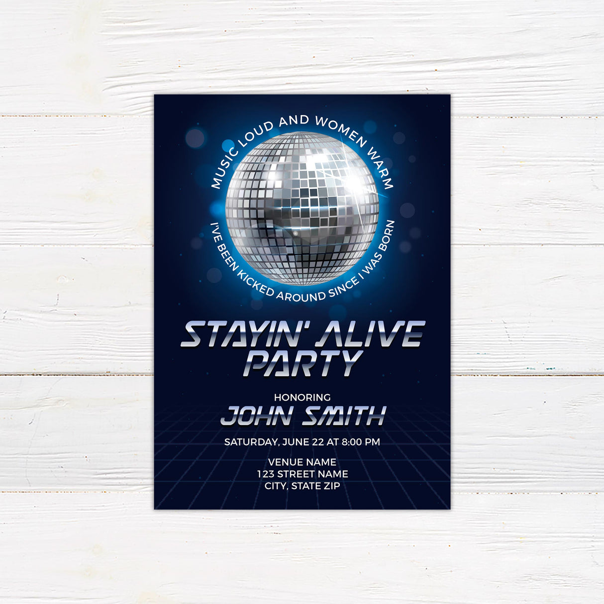 Stayin' Alive Party Invitation