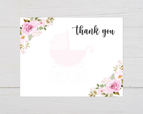 Strollers Joint Shower Thank You Card - goprintplus