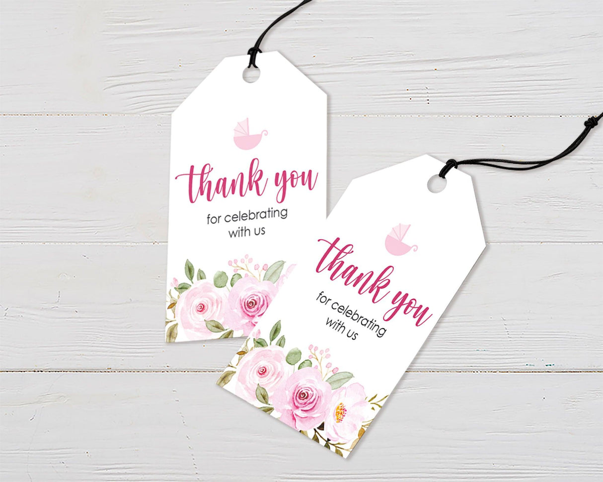 Strollers Joint Shower Favor Tags - goprintplus