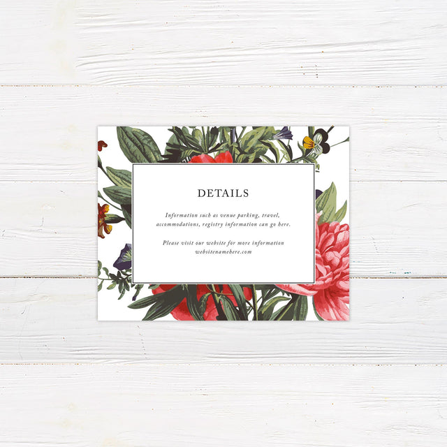 Summer Bouquet Details Card - goprintplus