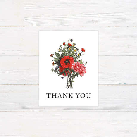 Summer Bouquet Thank You Card - goprintplus