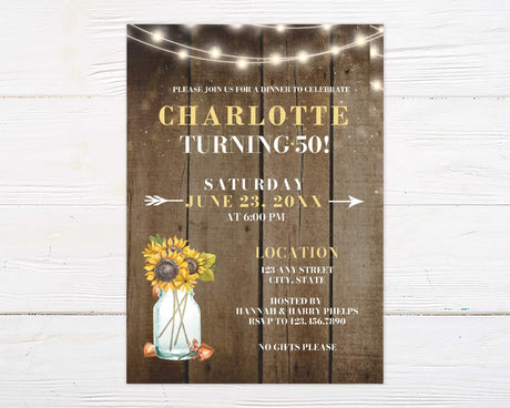 Sunflower Birthday Invitation - goprintplus